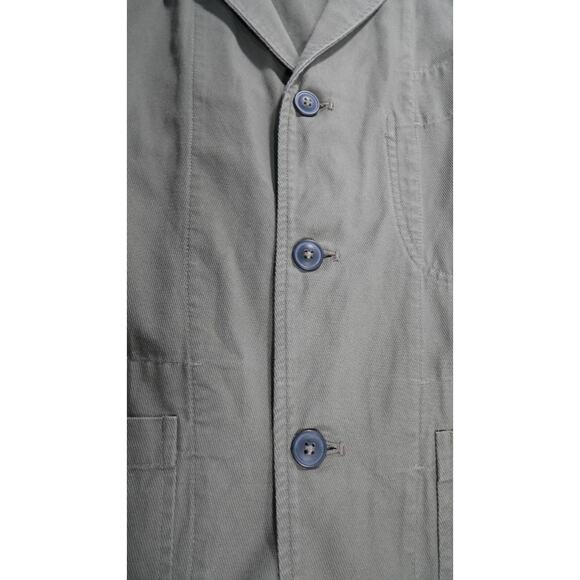 Baldwin Denim James Utility Blazer Mens Large in Taupe Gray Minimalist Workwear - Picture 6 of 8